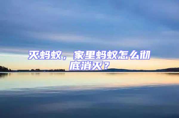 滅螞蟻，家里螞蟻怎么徹底消滅？
