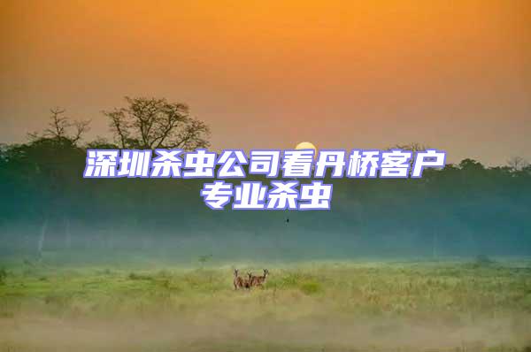 深圳殺蟲(chóng)公司看丹橋客戶專業(yè)殺蟲(chóng)