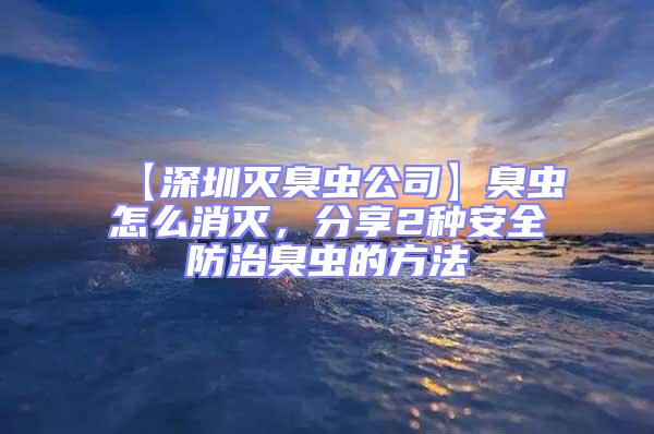 【深圳滅臭蟲(chóng)公司】臭蟲(chóng)怎么消滅，分享2種安全防治臭蟲(chóng)的方法