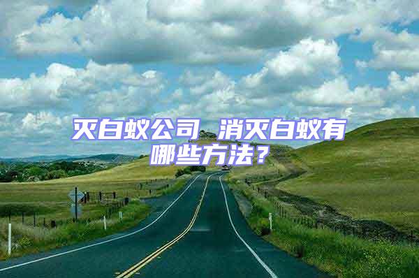滅白蟻公司 消滅白蟻有哪些方法？