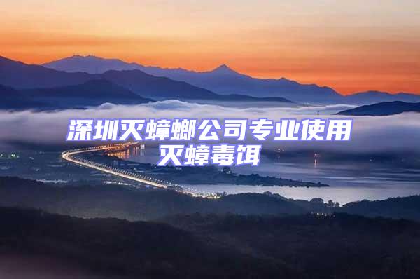 深圳滅蟑螂公司專業使用滅蟑毒餌