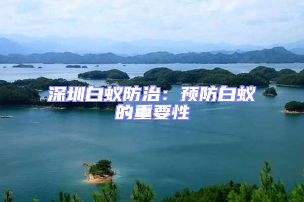 深圳白蟻防治：預(yù)防白蟻的重要性