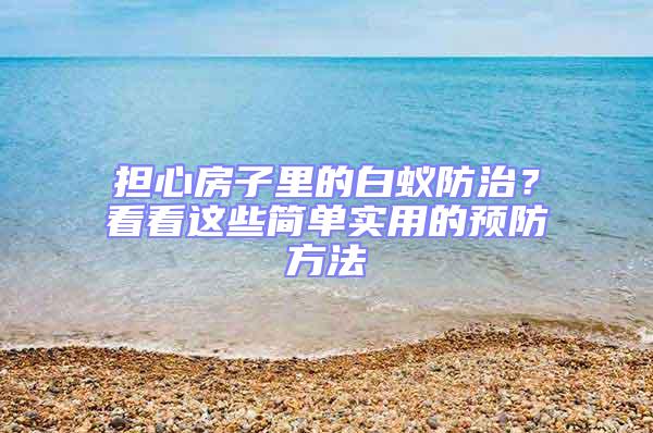 擔心房子里的白蟻防治?看看這些簡單實用的預防方法