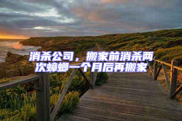 消殺公司，搬家前消殺兩次蟑螂一個(gè)月后再搬家