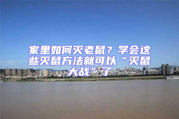 家里如何滅老鼠？學會這些滅鼠方法就可以“滅鼠大戰”了