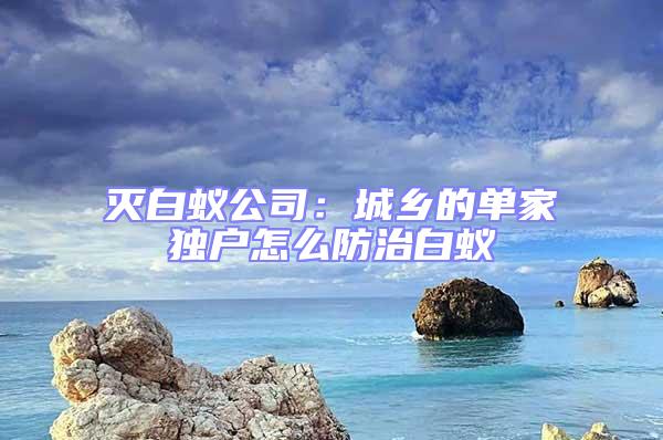滅白蟻公司：城鄉的單家獨戶怎么防治白蟻
