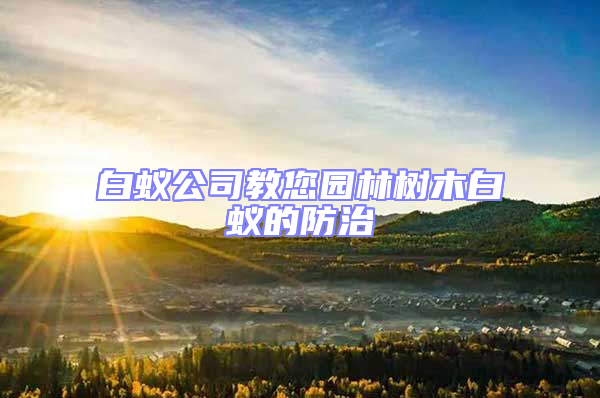 白蟻公司教您園林樹木白蟻的防治