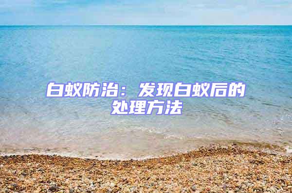 白蟻防治：發(fā)現(xiàn)白蟻后的處理方法