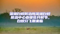 深圳白蟻防治所深圳白蟻防治中心春暖花開時(shí)節(jié)，白蟻分飛期來臨