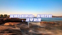 深圳白蟻防治：發(fā)現(xiàn)白蟻、及早處理
