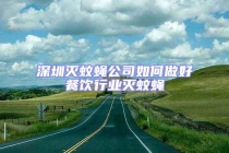 深圳滅蚊蠅公司如何做好餐飲行業滅蚊蠅