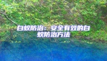 白蟻防治:安全有效的白蟻防治方法