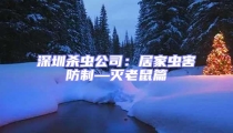 深圳殺蟲公司:居家蟲害防制—滅老鼠篇