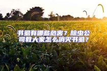 書虱有哪些危害？除蟲公司教大家怎么消滅書虱？
