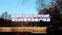 深圳防白蟻公司滅白蟻,防白蟻服務急客戶所急