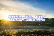 家庭如何滅老鼠，有效滅鼠的方法--深圳殺蟲公司