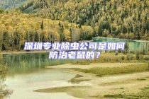 深圳專業(yè)除蟲公司是如何防治老鼠的？