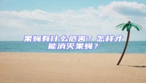 果蠅有什么危害？怎樣才能消滅果蠅？