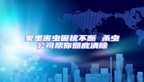 家里害蟲困擾不斷 殺蟲公司幫你徹底清除