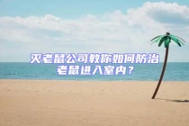 滅老鼠公司教你如何防治老鼠進入室內？